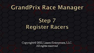 Step 7 - Register Racers screenshot 3