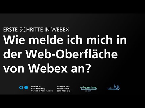 Wie melde ich mich in der Web-Oberfläche von Webex an?