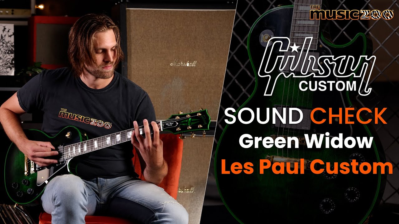 Gibson Custom Shop Les Paul Custom Figured Green Widow with EMGs
