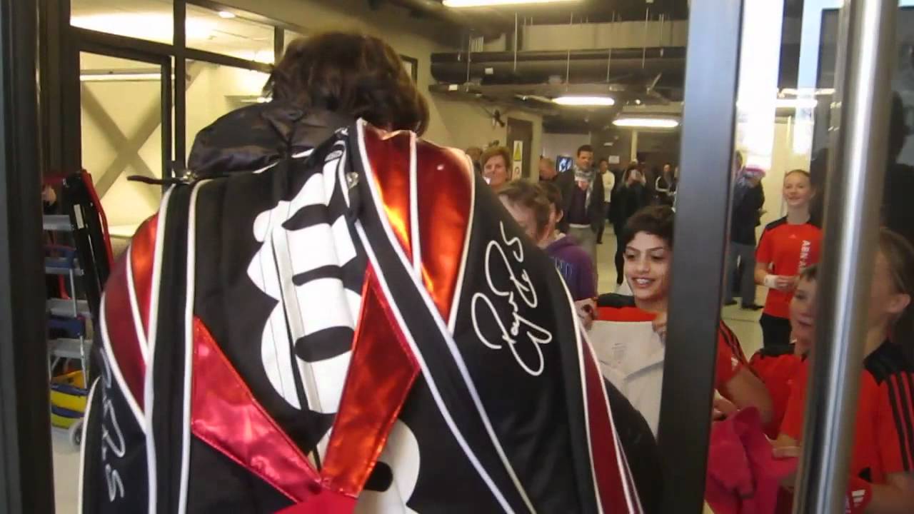 Roger Federer arrives in Rotterdam