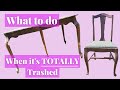 Totally Trashed Dining Set Gets Repurposed Into Desks