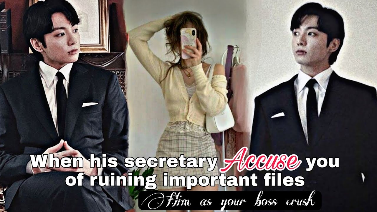 When his secretary accuse you of ruining important files || jungkook oneshot