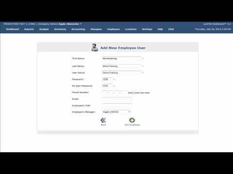 LivePOS Admin - Add/Edit Employee's Accounts