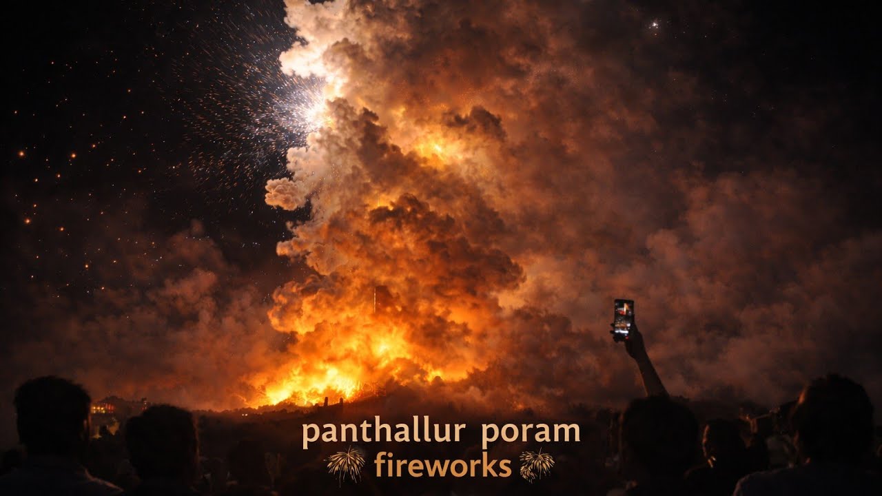 The new takeoff of panthallur pooram viddikatu | #fireworks #experiements #travel #trending #skyshot