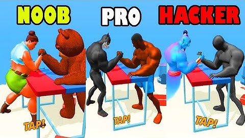 Noob vs Pro vs Hacker in Muscle Rush 3D GAME All #Levels 187 - 194