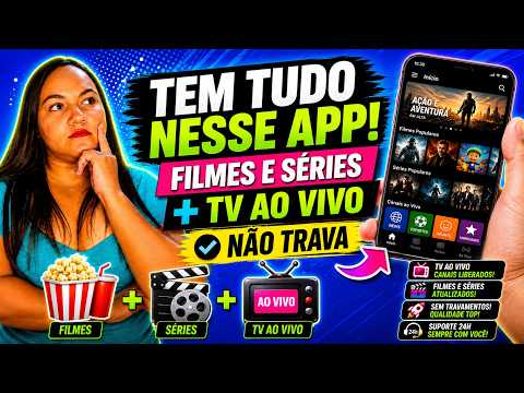 MELHOR APP PARA FILMES, SÉRIES E TV AO VIVO 📺🔥 NÃO TRAVA! Conheça o Aplicativo Mais Completo de 2026