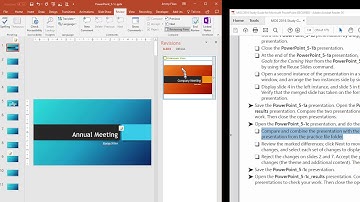 PowerPoint 2016 MOS Objective 5.1: Merge files