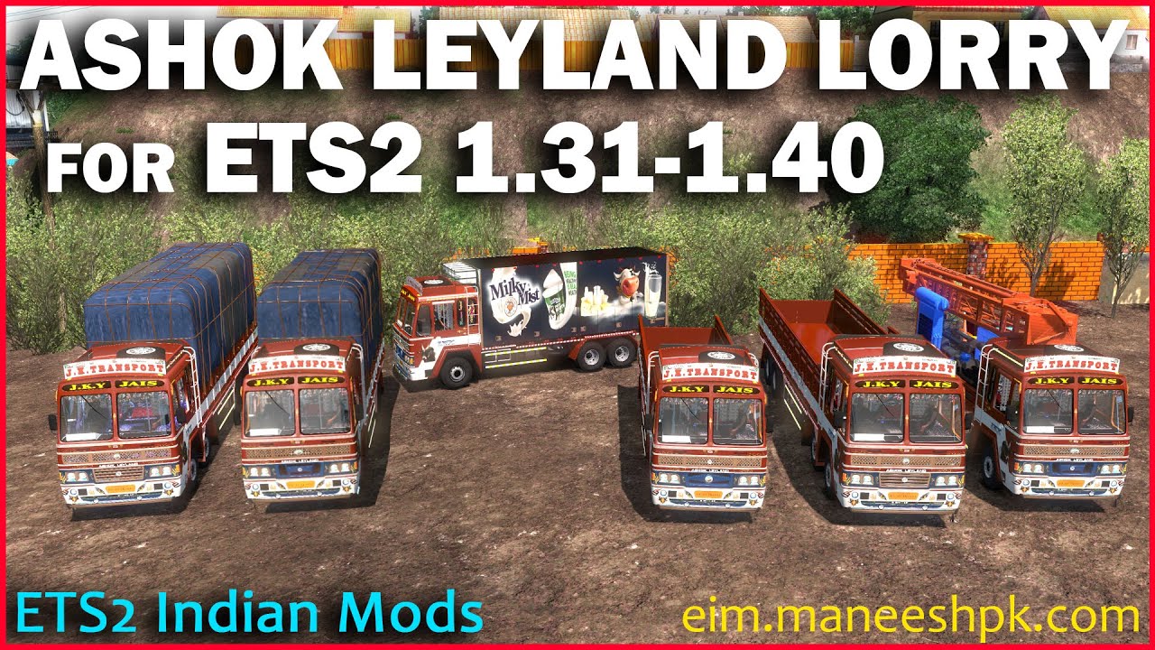 JK Ashok Leyland Truck Lorry Mod 1 31 1 40 ETS2 Indian Truck Mod 
