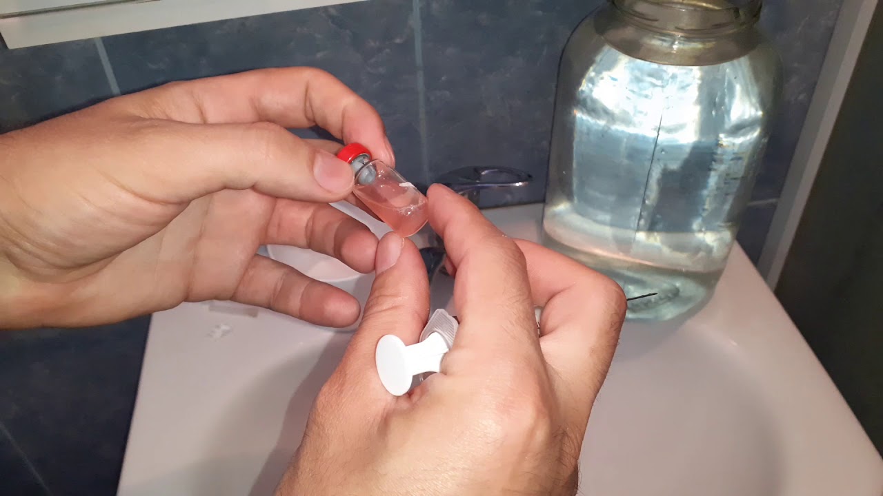 Preparare vaccin impotriva bursita la pui de 2 saptamani.