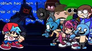 Fnf  Glitcher But Every Turn A Different Character Sings vs Hex Betadciu