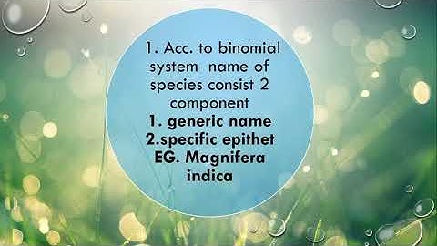 ICBN rules for nomenclature of Plants and Animals                                 for class 11