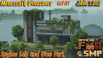 Fossils and Archeology Mod Fossils SMP Ep4 Spykes Lab and Dino Park Minecraft Dinosaurs Ep787