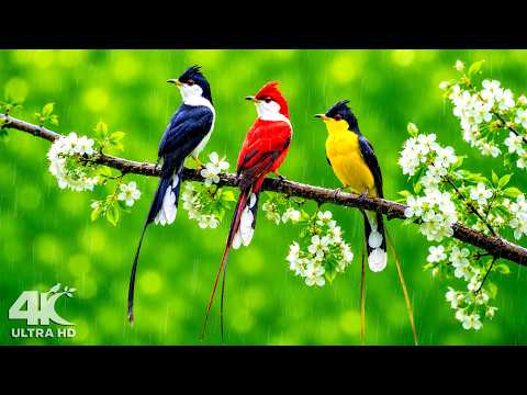 Peaceful Rainfall, Singing Birds, and Forest Serenity 🌧️ Deep Relaxation & Inner Calm 4K 🍃