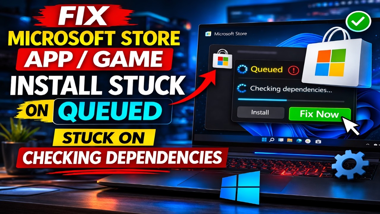 Fix Microsoft Store App/Game Install Stuck On Queued/Stuck On Checking
