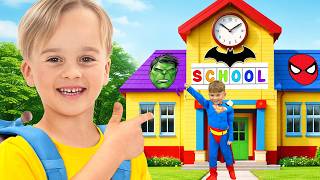 Chris and Mike training in a Superhero school!