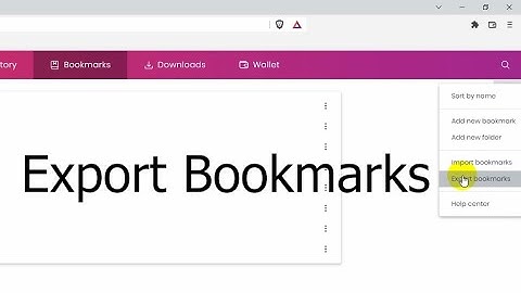 How to Save bookmarks of BRAVE Browser (Export & Import HTML, Bookmark Manager, 3 Dots, Export)