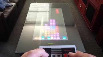 Tetris gameplay on LED game table using arduino