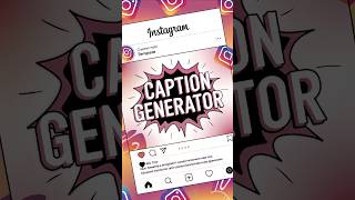Caption generator Ai for Instagram post/reel | #captions #aicaptions #aitools