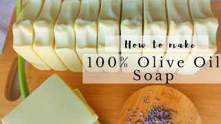 How to make Castile soap - 100% Olive Oil soap with Lavender Essential Oil blend