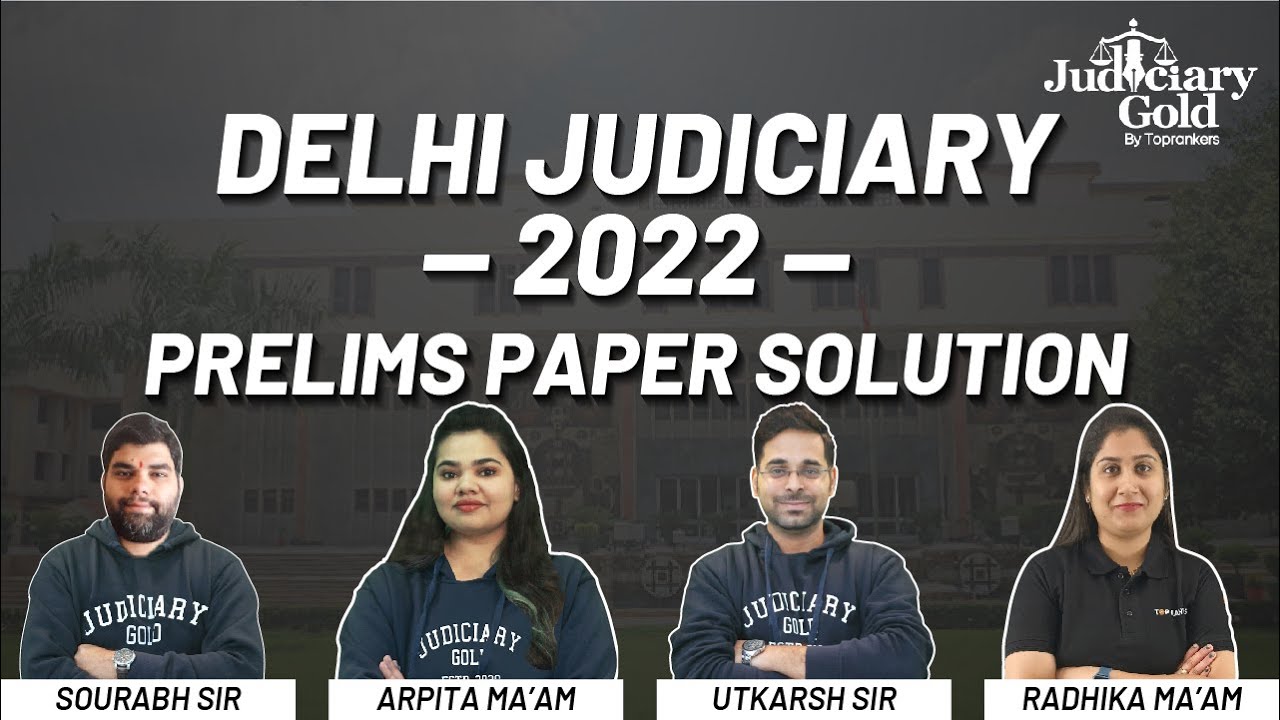 Delhi Judiciary Exam 2022 Live Paper Solving | Delhi Judicial Services 2022 Paper Solution