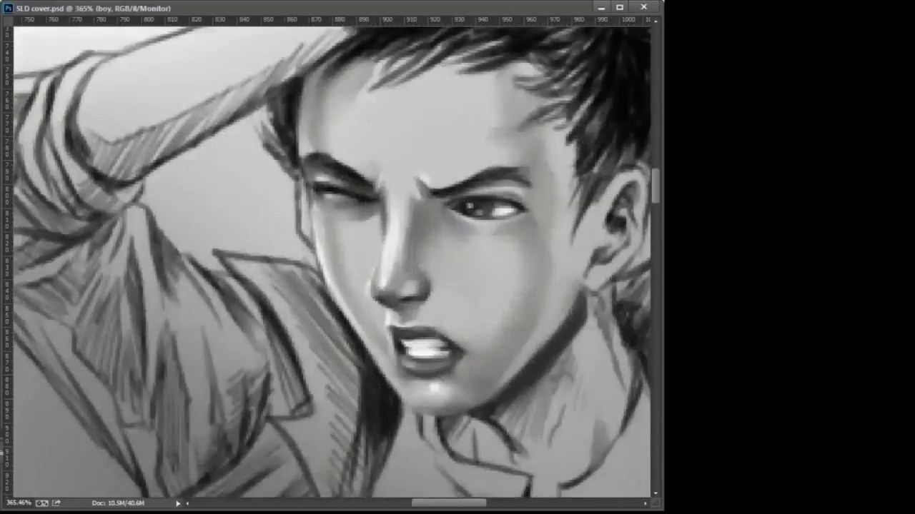 Digital Painting Process (Book Cover Art)