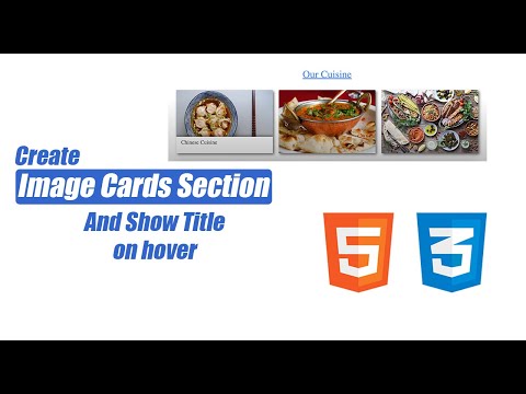 HTML - CSS - Create Image Cards and showing Title on Hover