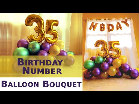 A simple trick to make a birthday number Bouquet | DIY How to make | Tutorial Ideas