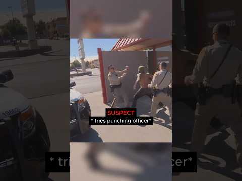 Suspect actually tried fighting a cop.