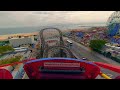 CYCLONE Wooden VR Roller Coaster VR180 3D | onride POV Luna Park New York City Coney Island #Oculus