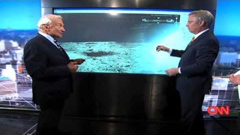 Aldrin illustrates moon landing