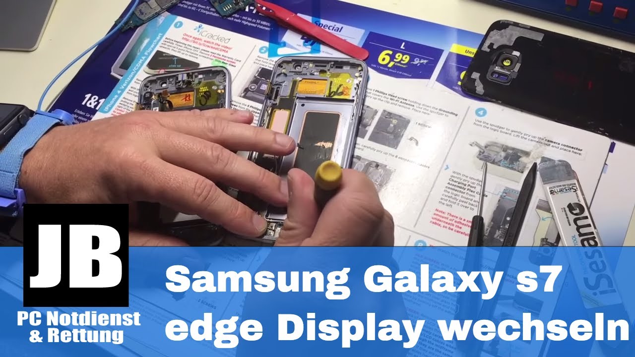 Samsung Galaxy S7 Edge Lcd Display Reparatur www.youtube.com