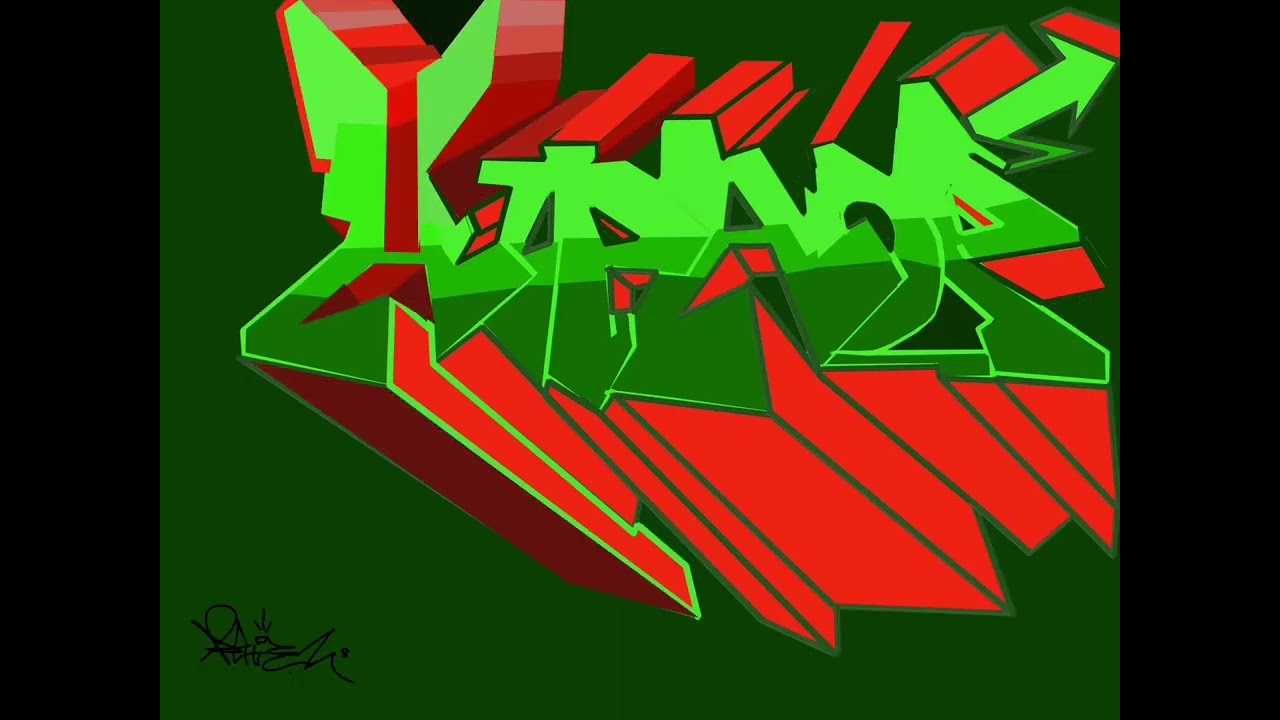 HIP-HOP Achiel8 Graffiti style Digital Art