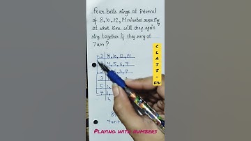 Four bells rings at interval of|Playing with Numbers|Class 6th|Maths