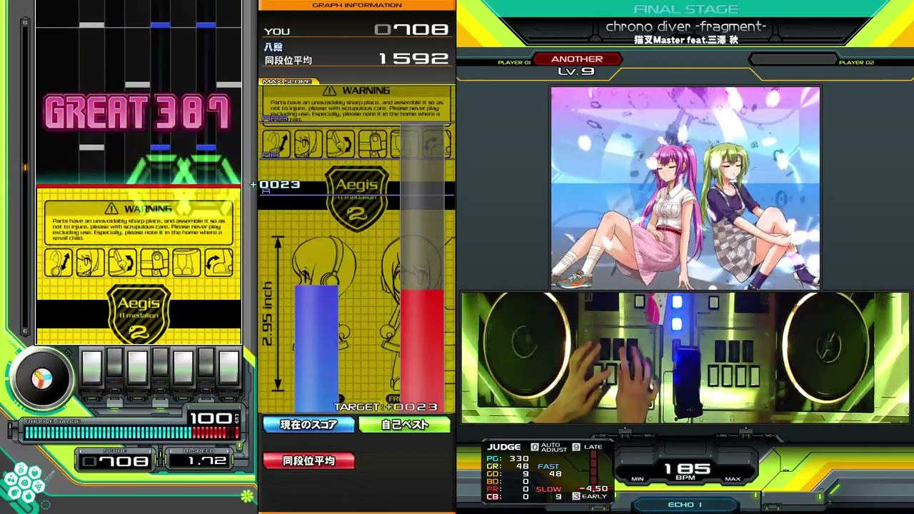beatmania IIDX 33 sparkle shower】 chrono diver -fragment- / 猫叉