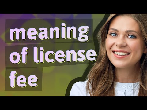 What Is A License Fee On My Registration