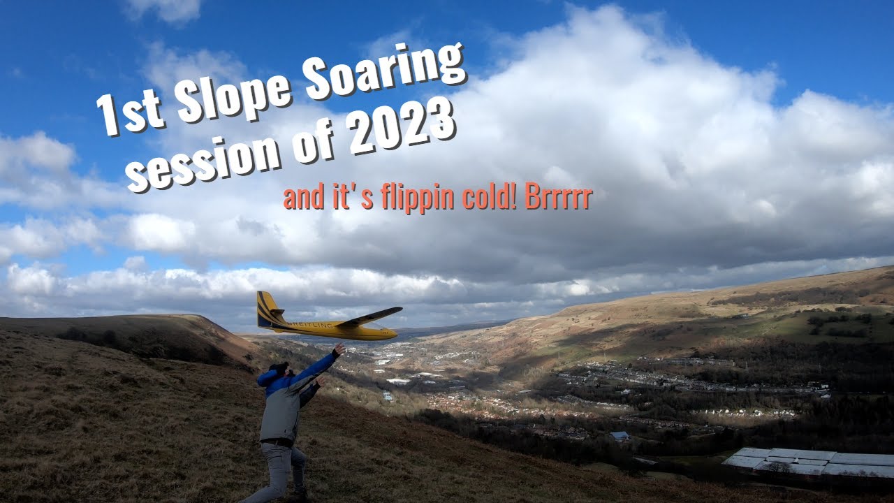 1st Slope Soaring session of 2023   and it's flippin cold!