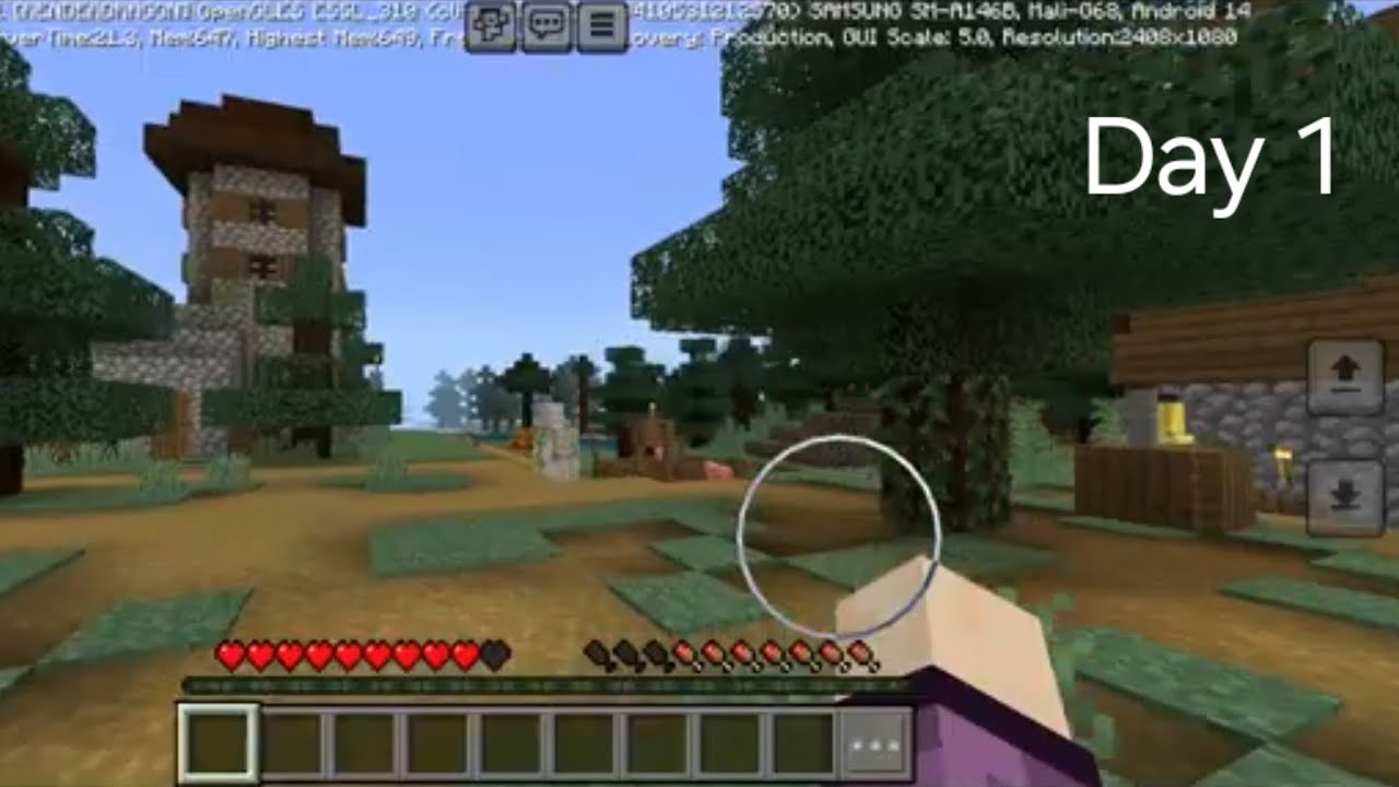i found village day 1 surviving in minecraft - YouTube