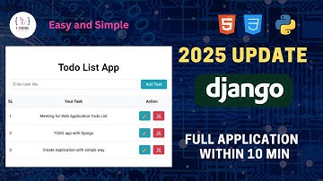 Create a Django To-Do List App | Build in 10 Minutes | 2025 Updated Tutorial