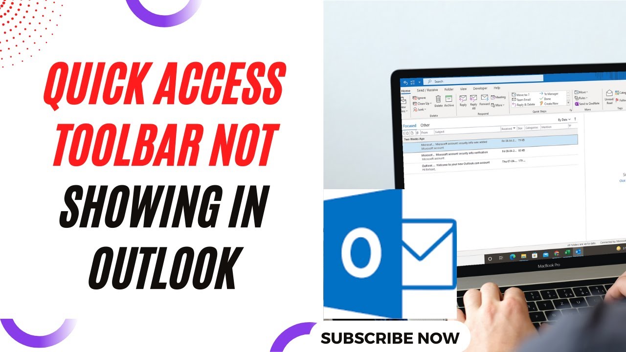 Quick access toolbar not showing in outlook youtube