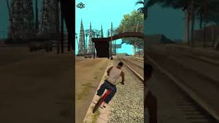 GTA San Andreas - CJ's Insane Railway Bike Stunt Nostalgia 🚂🔥#grandtheftauto #automobile #cj#gtasan