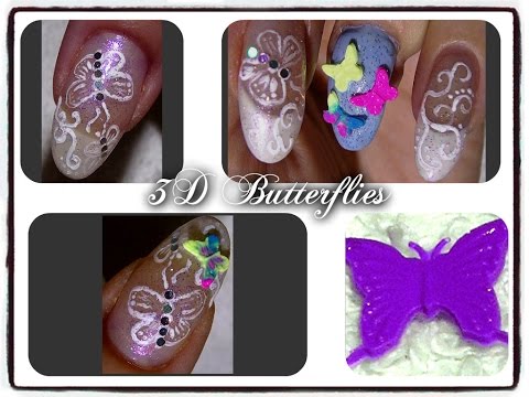 Lace and 3D GEL Rainbow Butterflies
