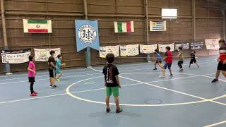 プレルボールでウォーミングアップ　VIRDSハンドボールアカデミー町田校2022.5.20