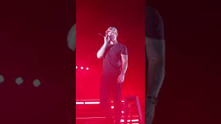 Brett Young singing Mercy