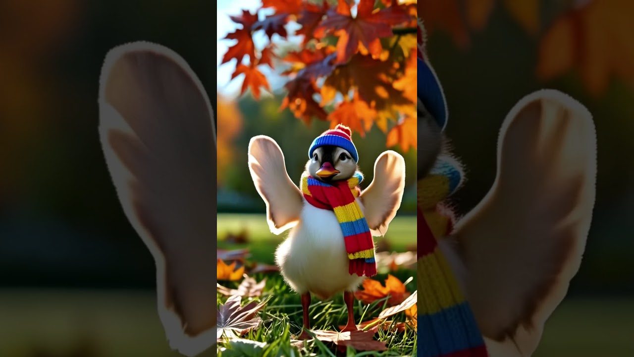 Chilly Duck Enjoying Autumn Vibes! 🦆🍂