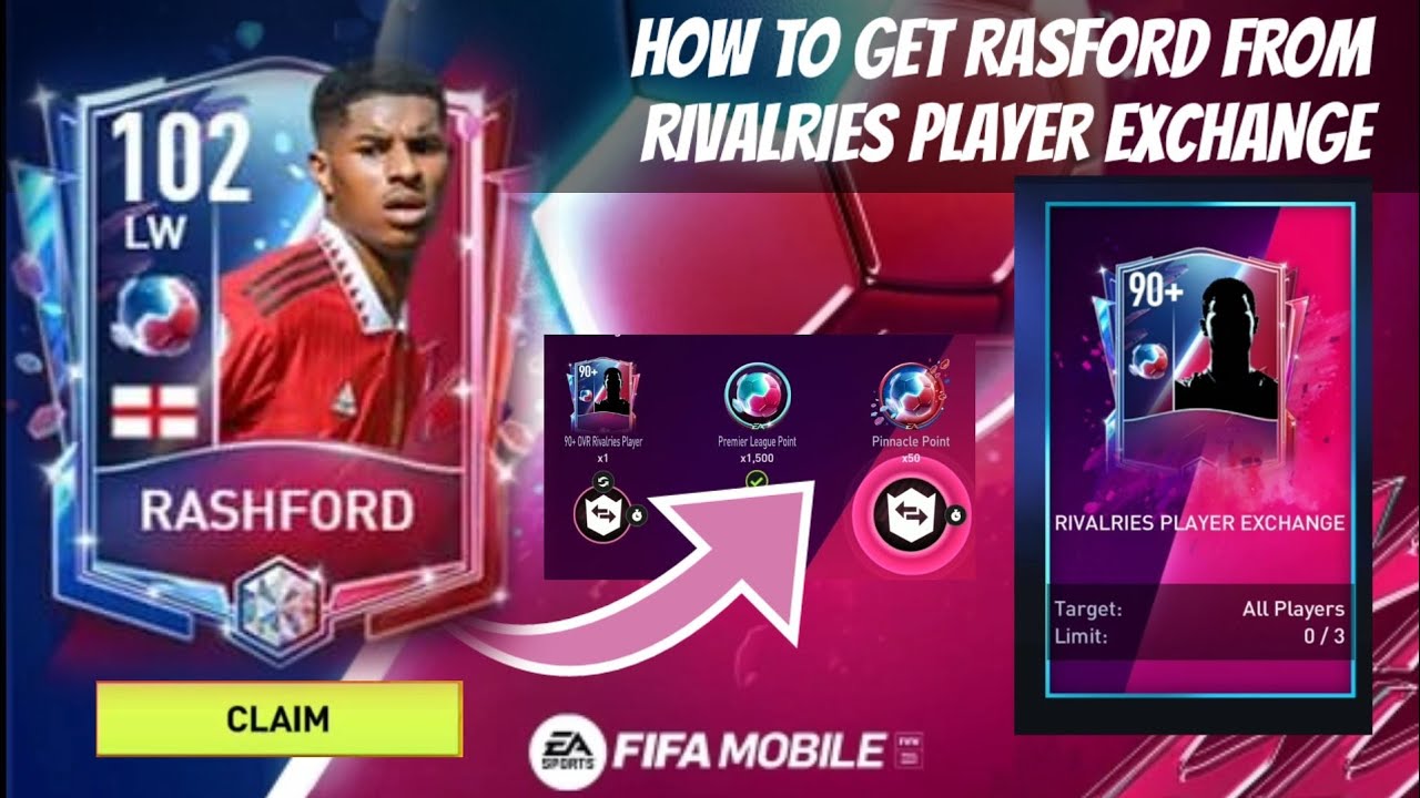 FIFA MOBILE 22•HOW TO GET RASFORD 102 FROM RIVALRIES PLAYER EXCHANGE-TRICK KICKOFF RIVALRIES OFFERS