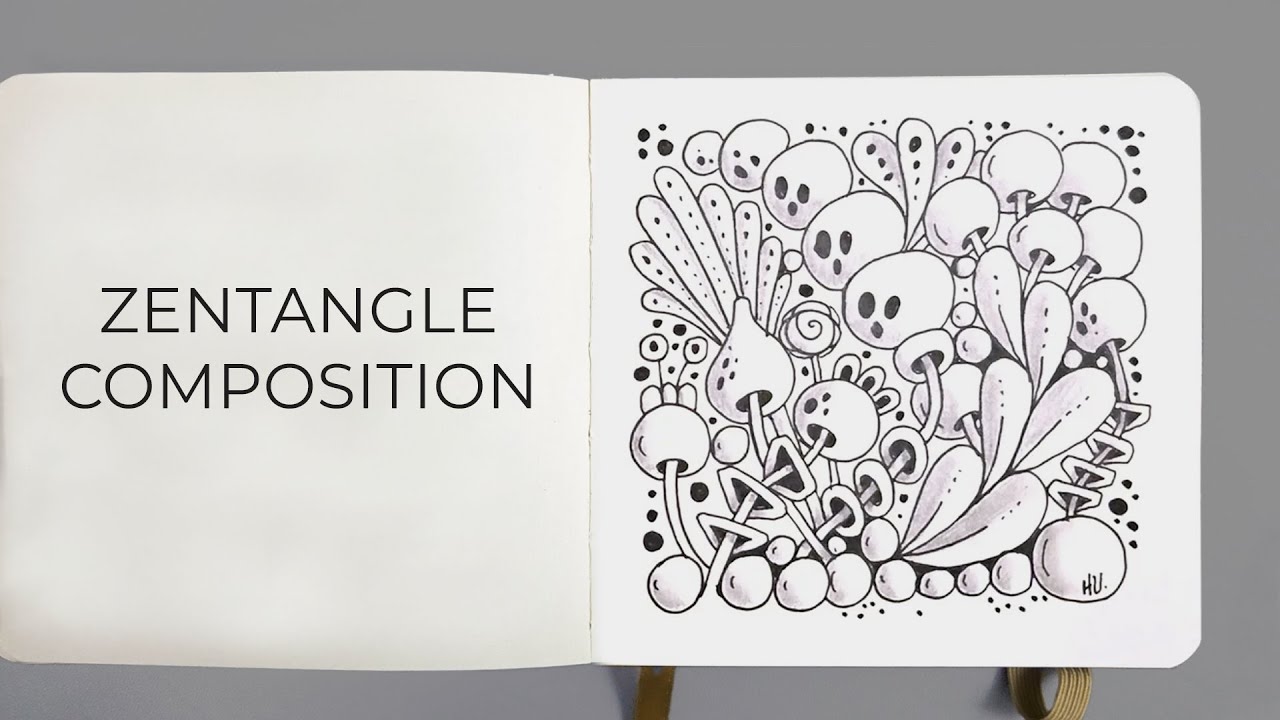Zentangle Shading Tutorial Easy Shaded Zentangle Tile – Zen Doodle Art with Soft Shading - YouTube