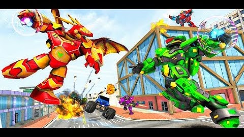 Robot Transformation Game | Bee Robot Car Transformation Game: Flying Car War Mode