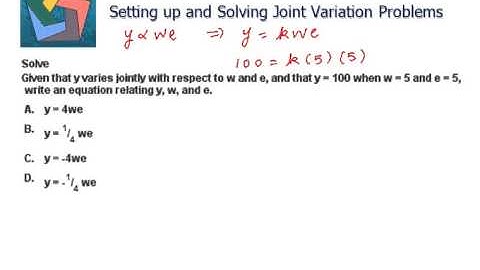 Setting up and Solving Joint Variation Problems