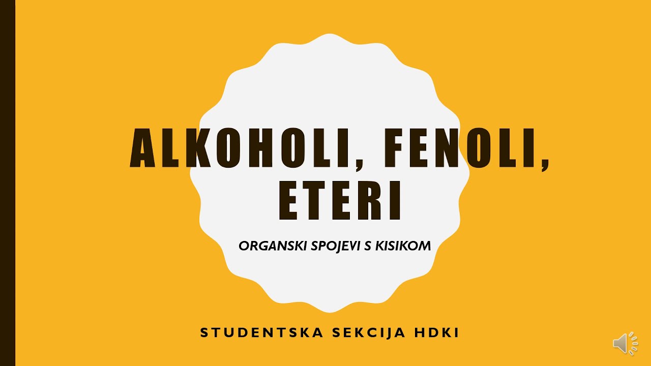 Alkoholi, fenoli, eteri - Kemičari o kemiji
