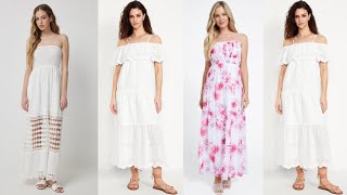 50 BEST White Maxi Dress Designs For Women - Maxi Dress With Sleeves - Casual Trending Dresses